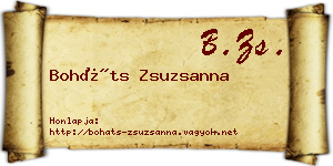 Boháts Zsuzsanna névjegykártya